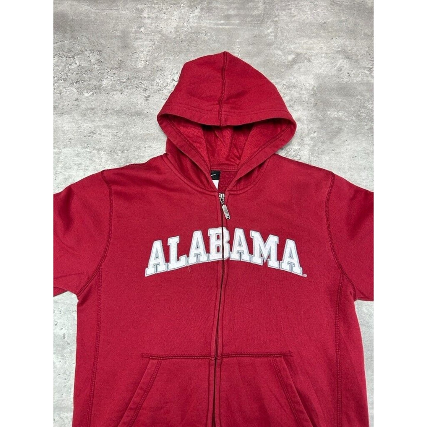 Vintage Womens Nike Alabama NCAA Embroidered Full Zip Hooded Sweatshirt Size Medium