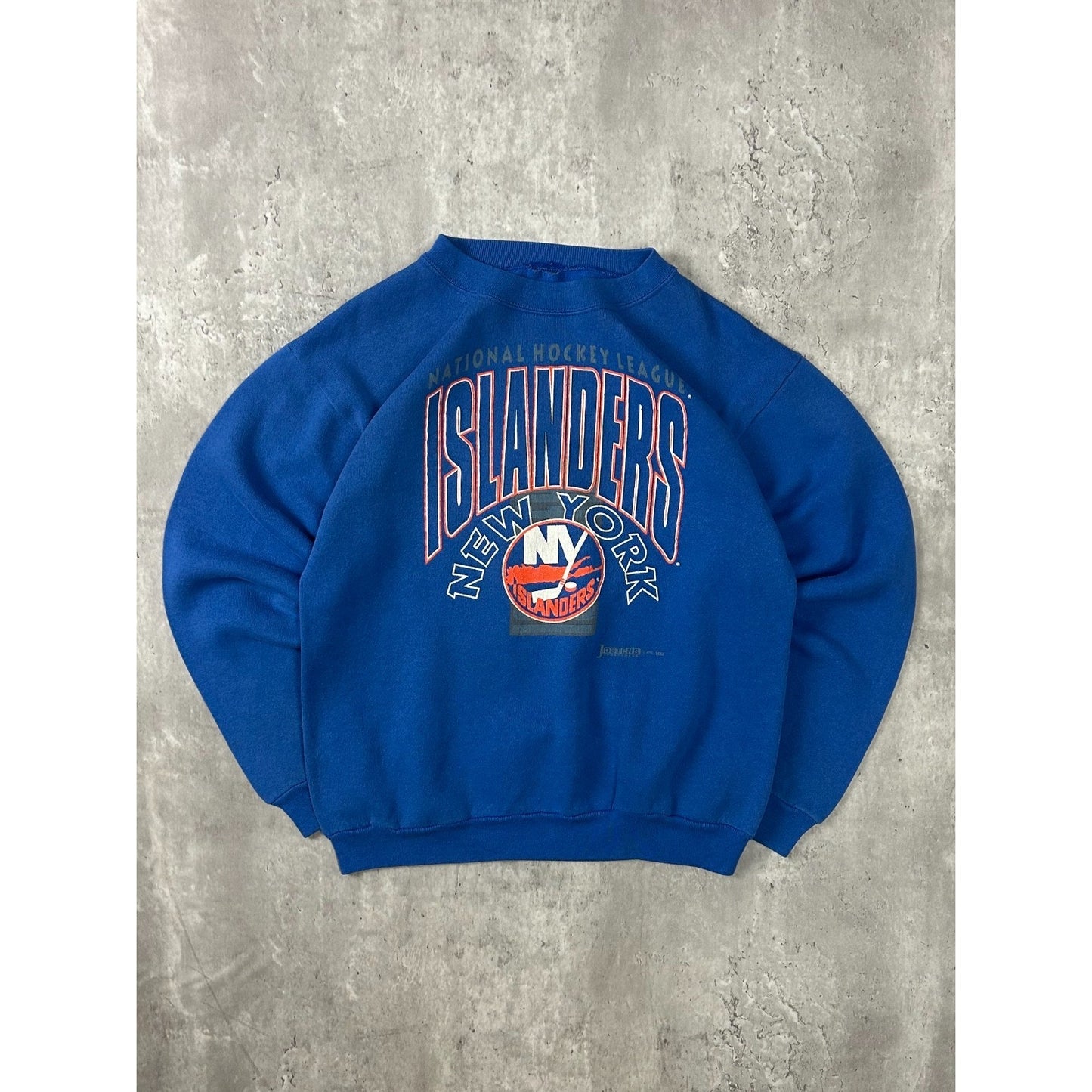 Vintage 1993 New York Islander NHL Graphic Spellout Hockey Sweatshirt Sz Medium