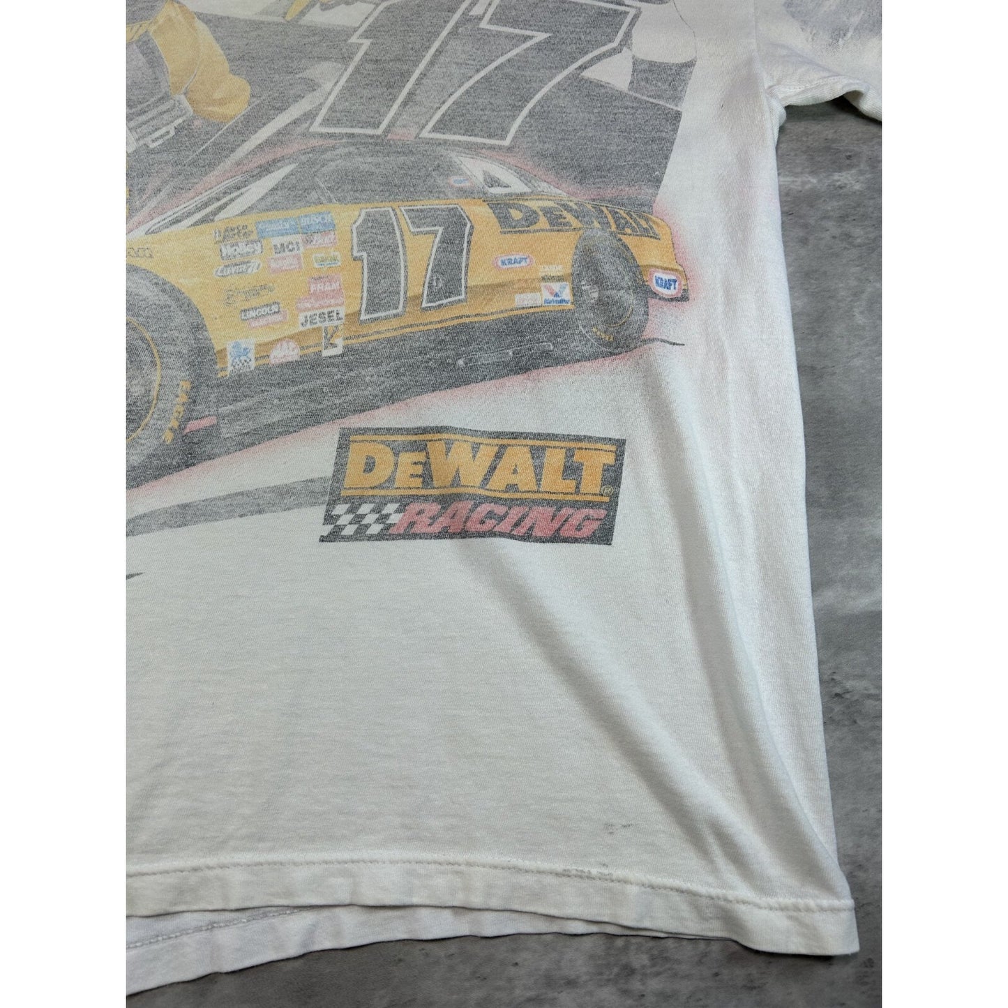 VTG 1999 Matt Kenseth #17 Dewalt Racing Nascar All Over Print T-Shirt Sz XL