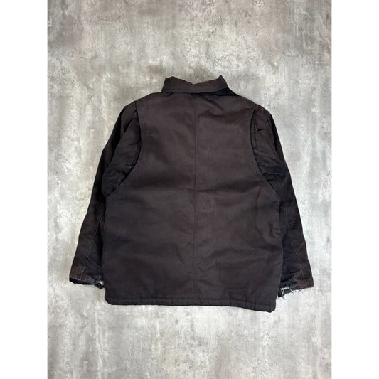 Vintage Ox Gear Quilted Lined Canvas Workwear Full Zip Jacket Size Large