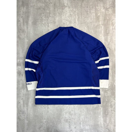 Vintage 90s Labbatt Blue Stitched CCM Hockey Jersey Size XL Blue