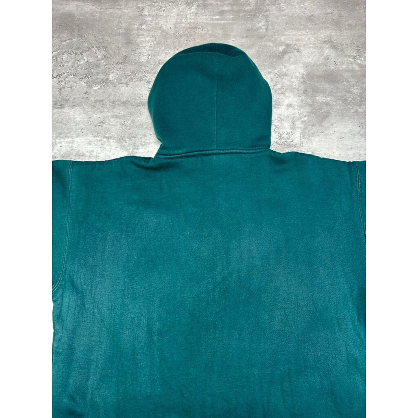 Vintage Coleman Outdoors Blank 1/4 Button Pullover Hooded Sweatshirt Size Large