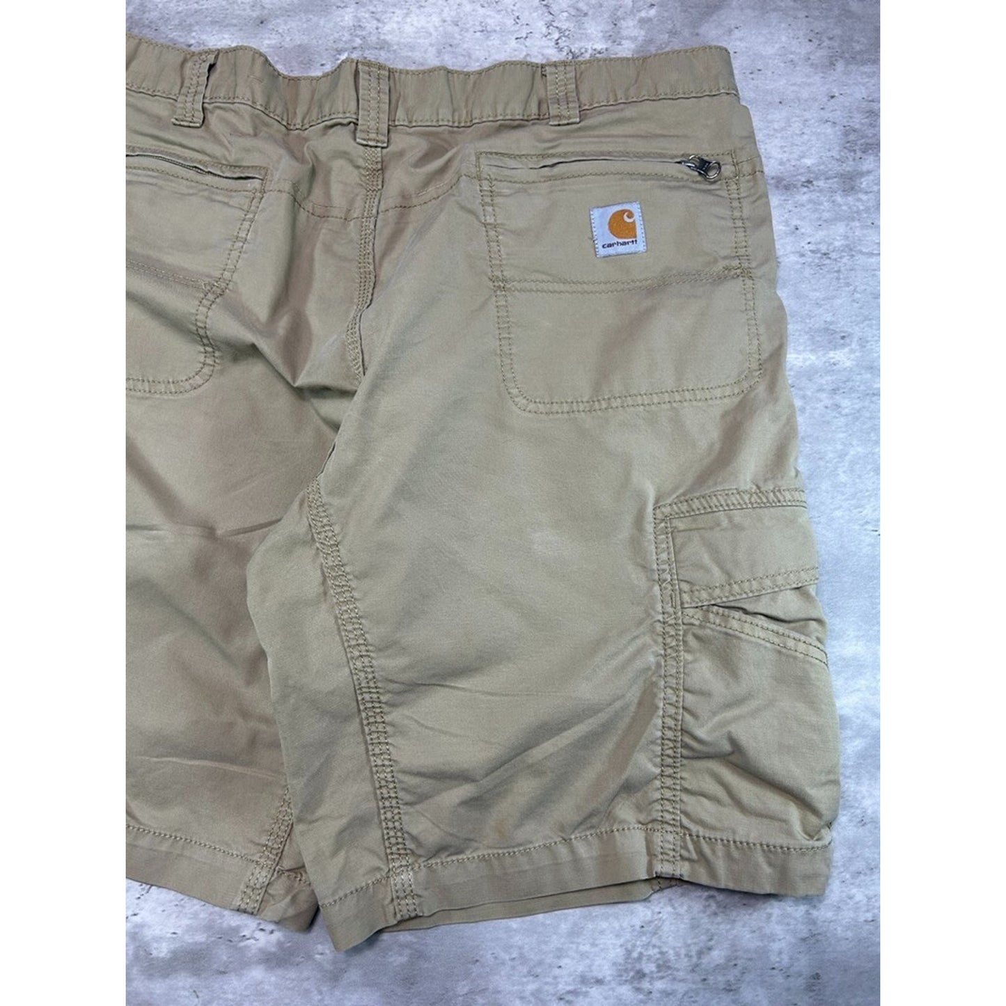 Carhartt Relaxed Fit Canvas Workwear Cargo Shorts Size 38 Beige