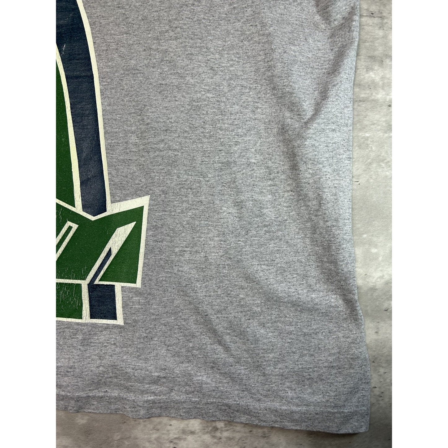 Vintage Y2K Mecca Spellout Graphic Long Sleeve T-Shirt Size 2XL Gray