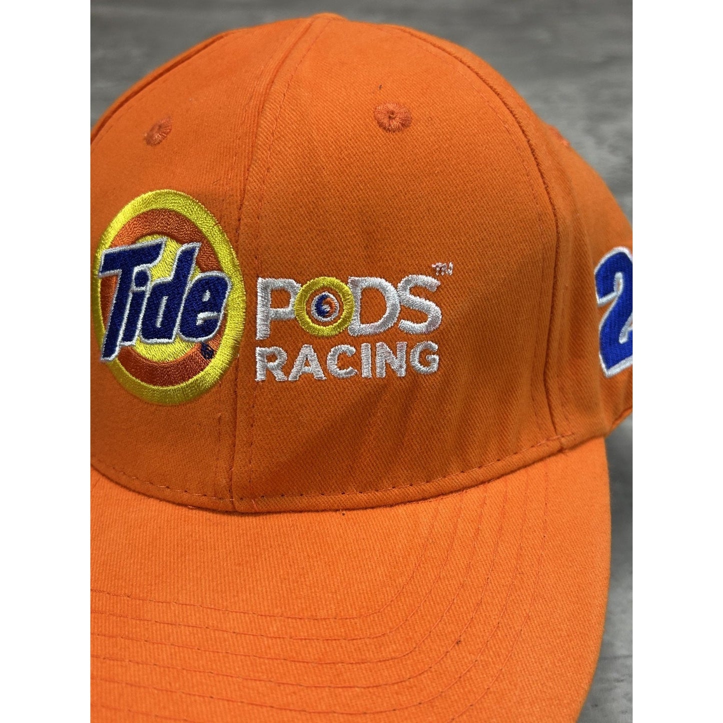 Vintage Tide Racing Embroidered Spellout Nascar Strapback Hat OSFA
