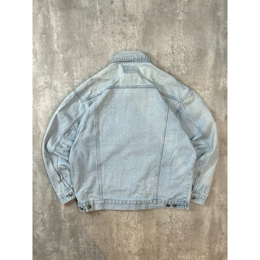 Vintage Pepsi Light Wash Denim Trucker Jacket Size XL Blue