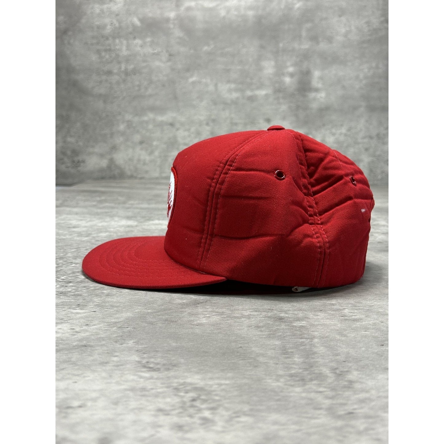 Vintage 80s/90s Fire-Rite Embroidered Patch Foam Snapback Trucker Hat OSFA Red