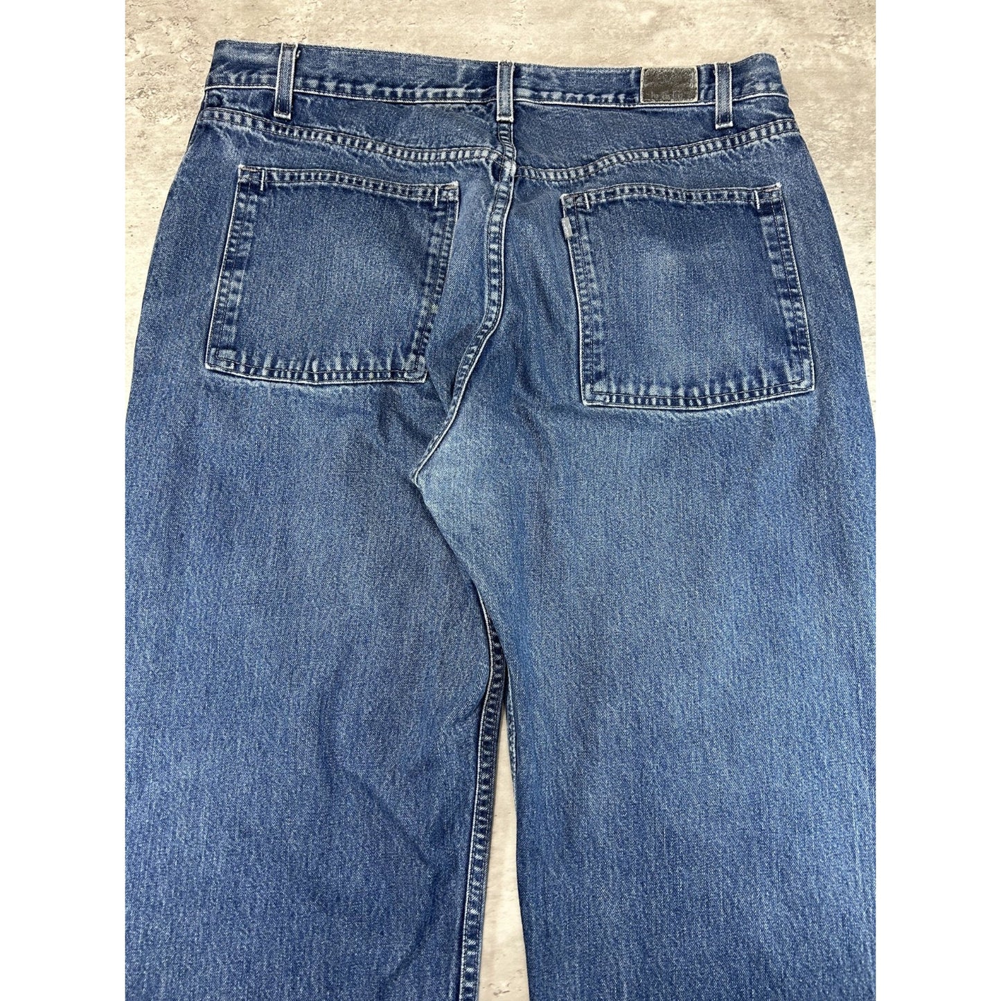 Vintage 2000s Levis Silvertab Loose Fit Dark Wash Denim Pants Size 38 Blue