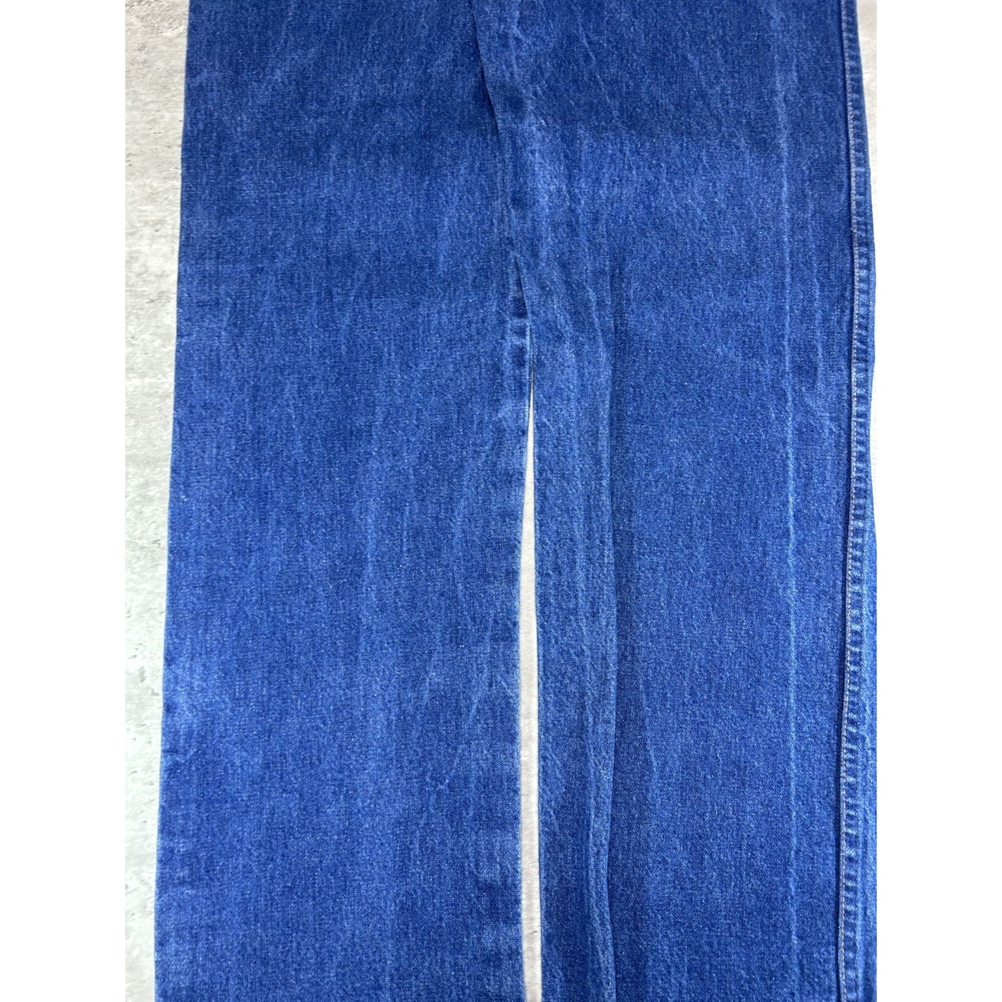 Vintage 80s Wrangler Jeans Dark Wash Straight Fit Denim Pants Size 33 Blue