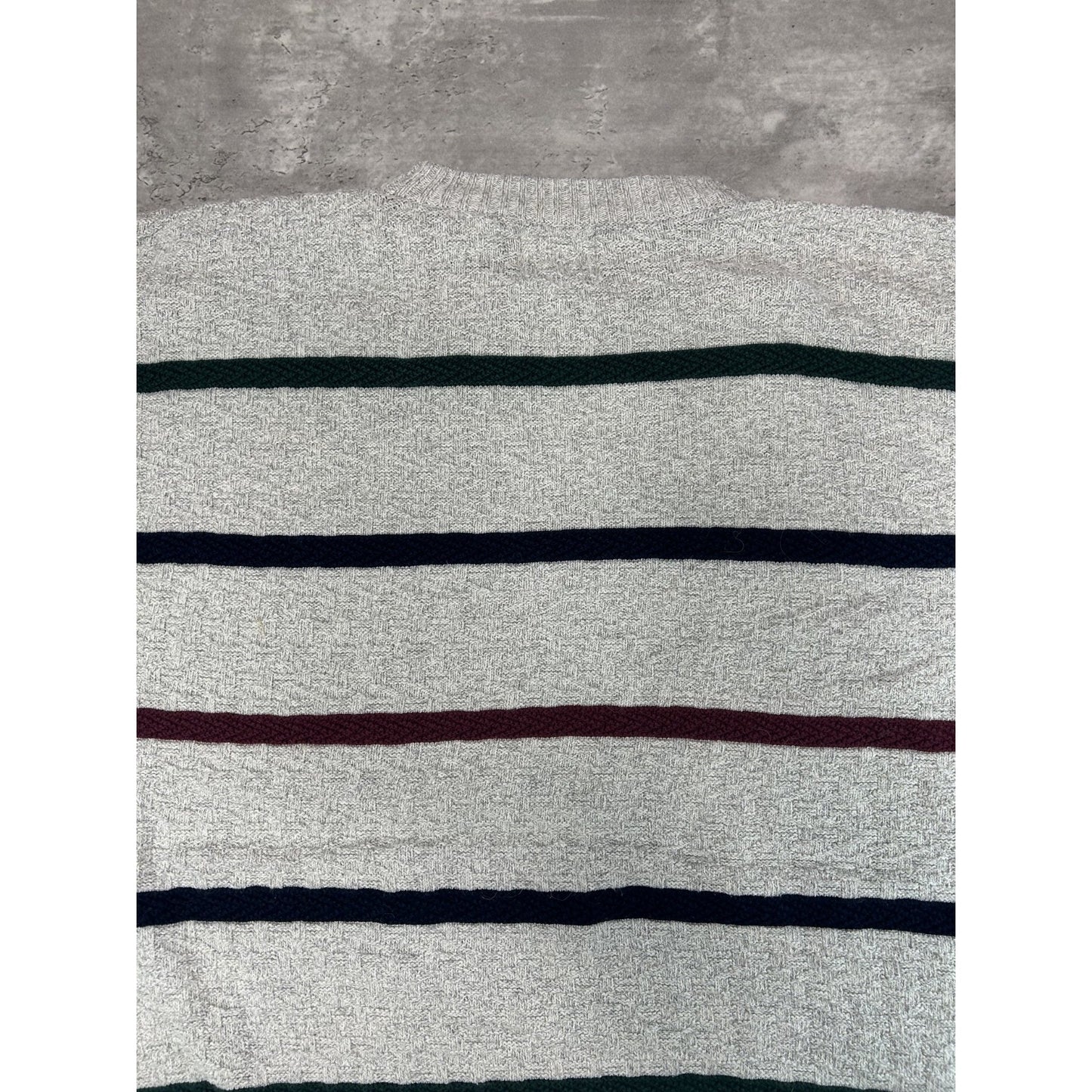 Vintage Cape Isle Knitters Striped Pullover Knit Sweater Size XL
