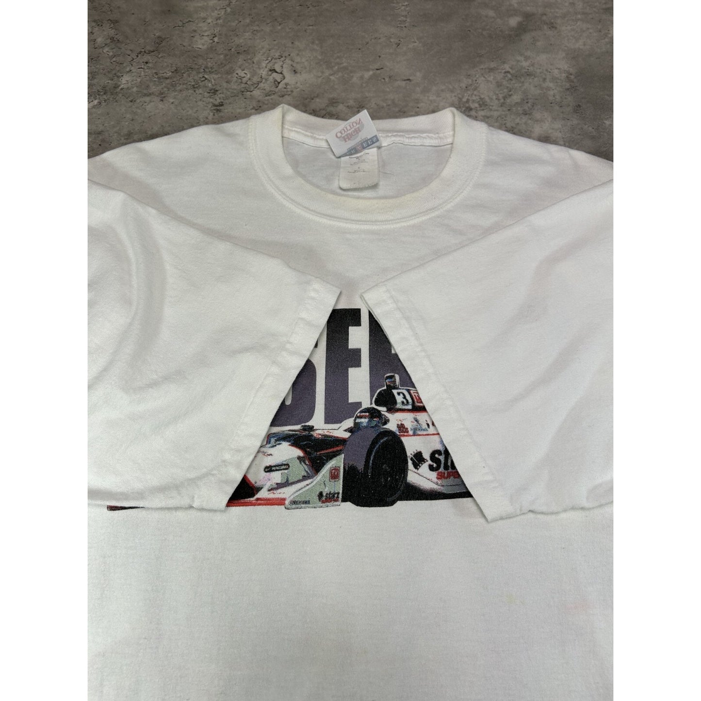 Vintage 90s Al Unser Jr #3 Indy Racing League Graphic T-Shirt Size Large