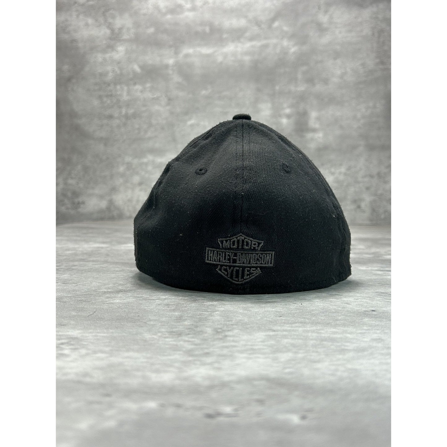 Vintage Harley Davidson Motorcycles Embroidered Spellout Fitted Hat S/M