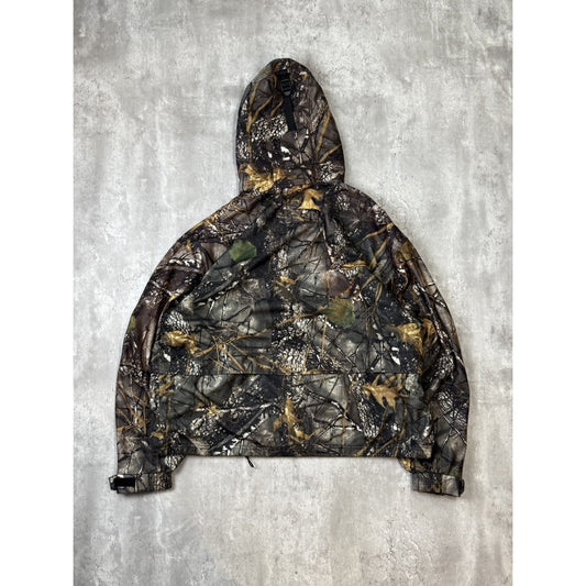 Vintage Buck Country Camo Hooded Full Zip Hunting Jacket Size 2XL