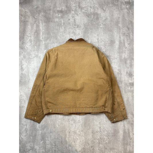 Vintage 90s Carhartt Blanket Lined Canvas Workwear Detroit Jacket Size 2XL