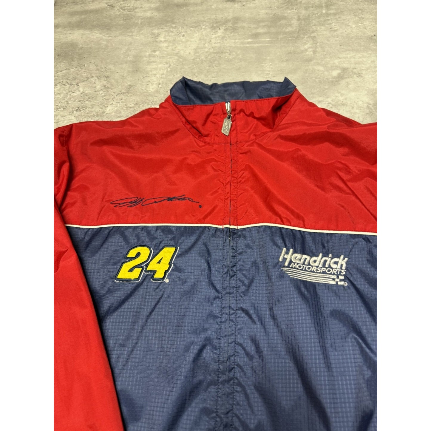 Vintage Jeff Gordon #24 Nascar Embroidered Full Zip Windbreaker Jacket Sz Medium