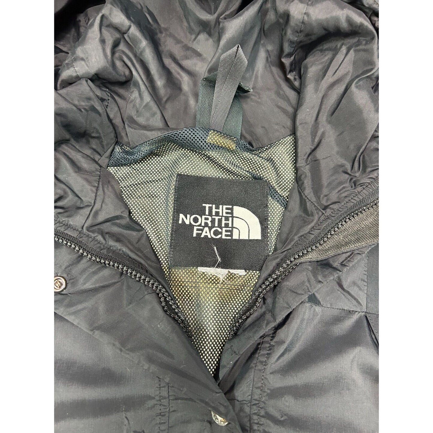 Vintage The North Face TNF Pit Zip Nylon Full Zip Ski Jacket Size Medium Black