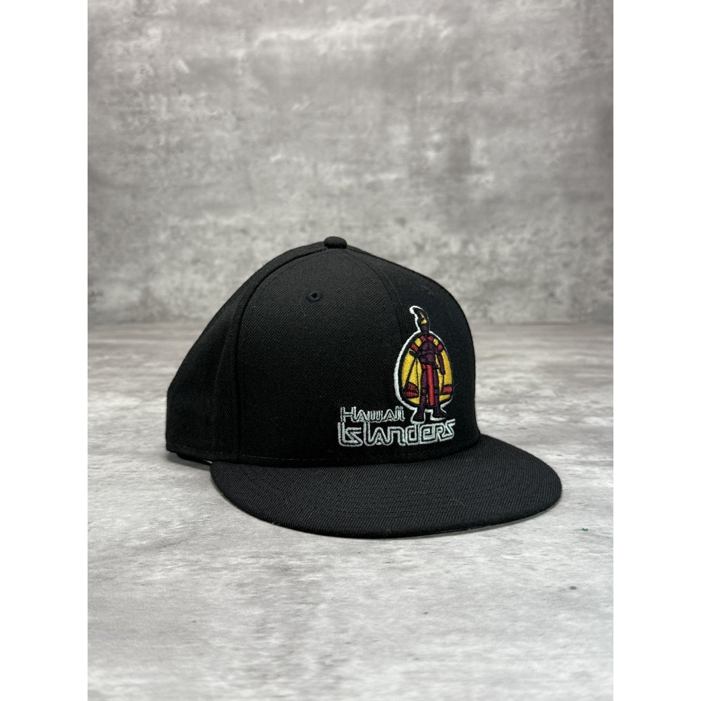Hawaii Islanders MiLB Embroidered Logo Baseball Fitted Hat 7 1/2 Black
