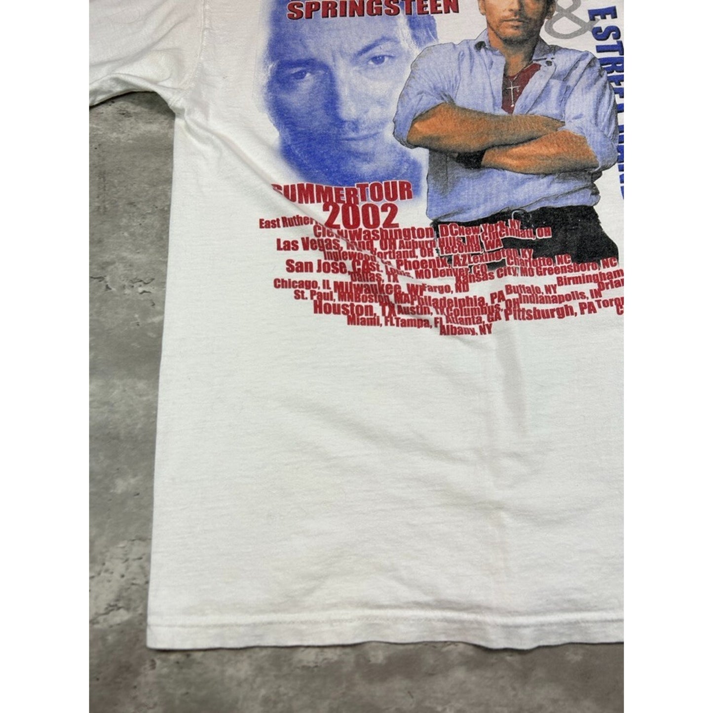 Vintage 2002 Bruce Springsteen Summer Tour Soul Music Band T-Shirt Size Large