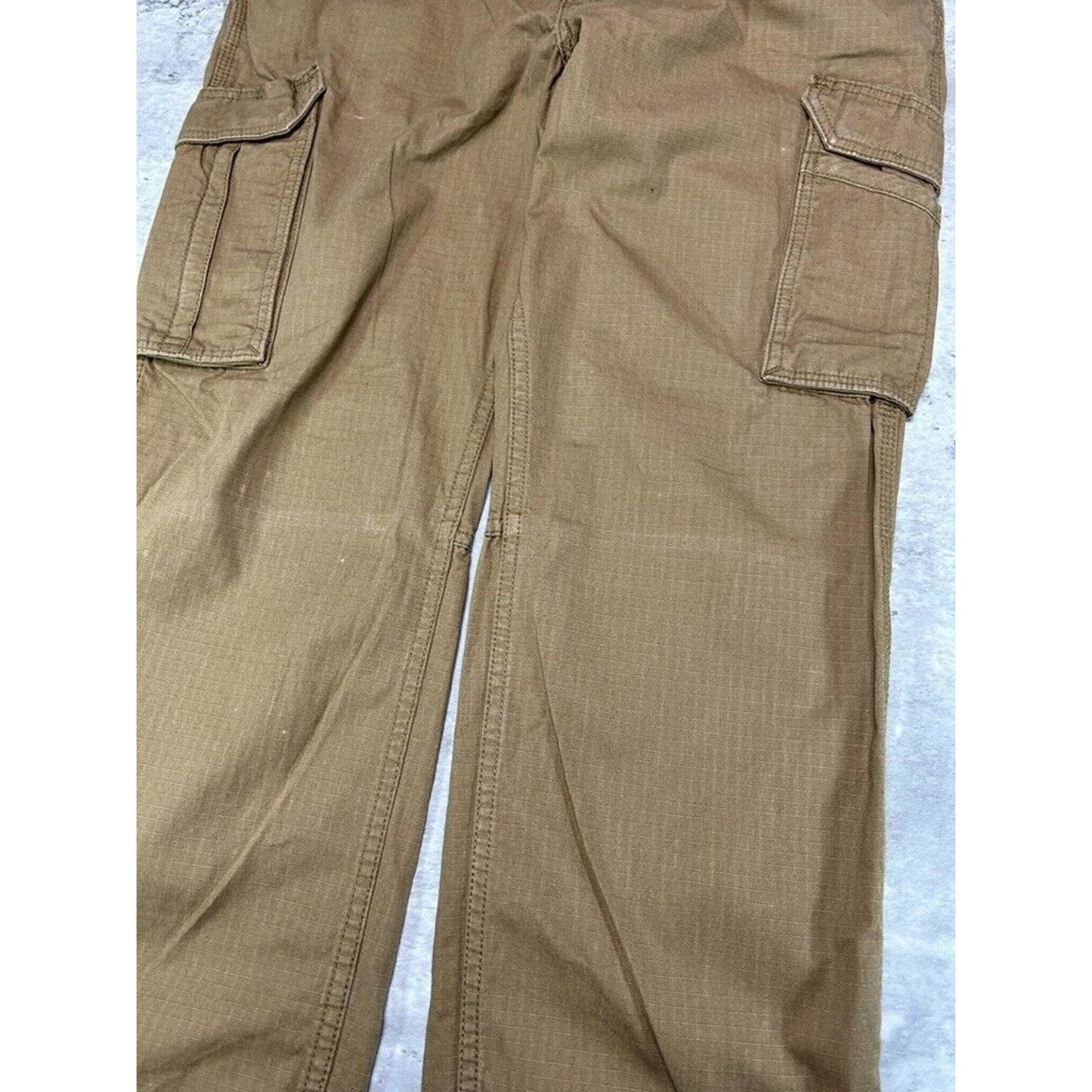 Carhartt Original Fit Ripstop Canvas Workwear Cargo Pants Size 37 Beige