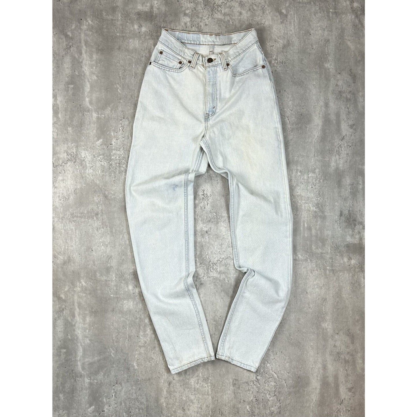 Vintage 90s Levis 512 Red Tab Slim Fit Light Wash Denim Pants Size 26 Blue