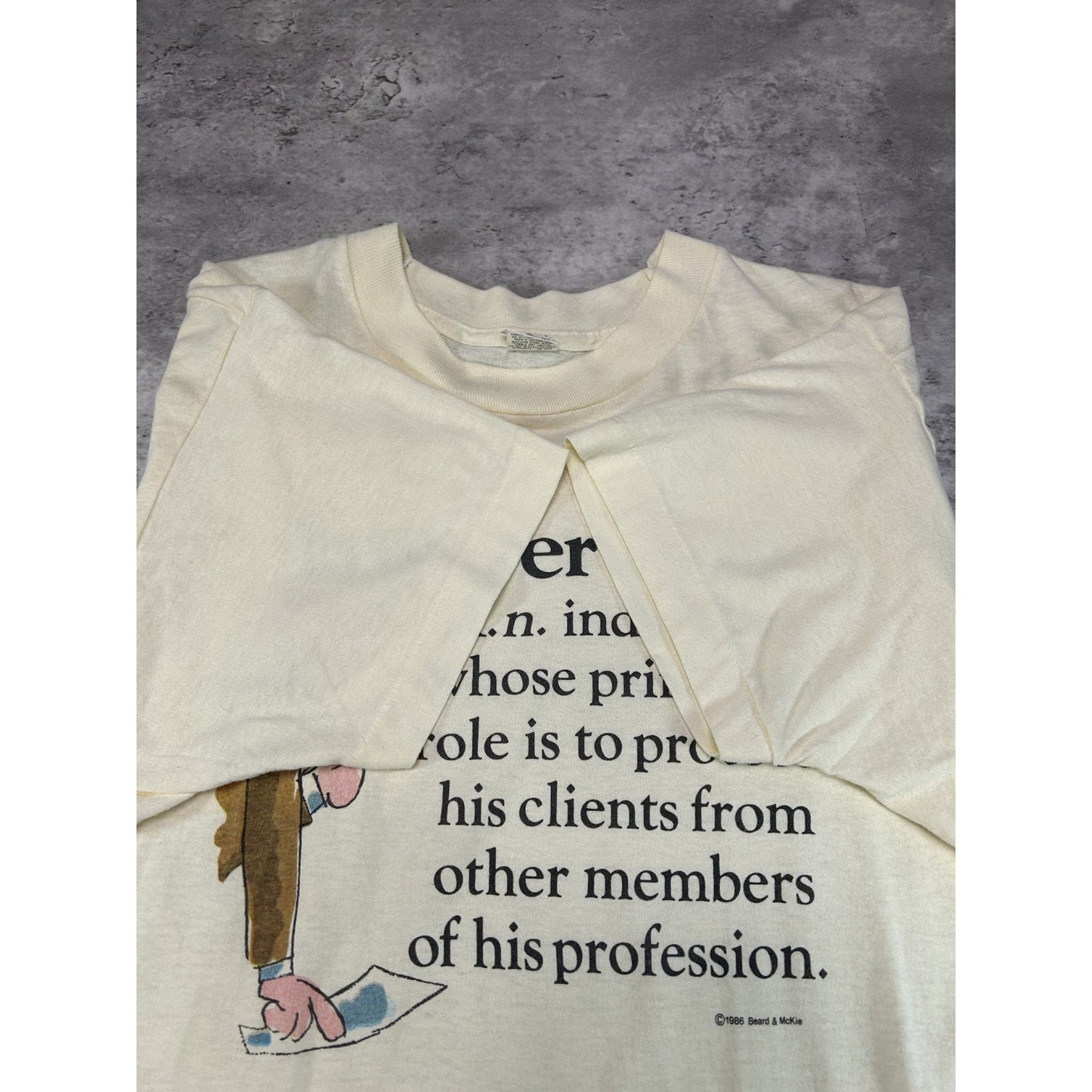 Vintage 80s/90s Lawyer Definition Comedy Slogan Graphic T-Shirt Size Large