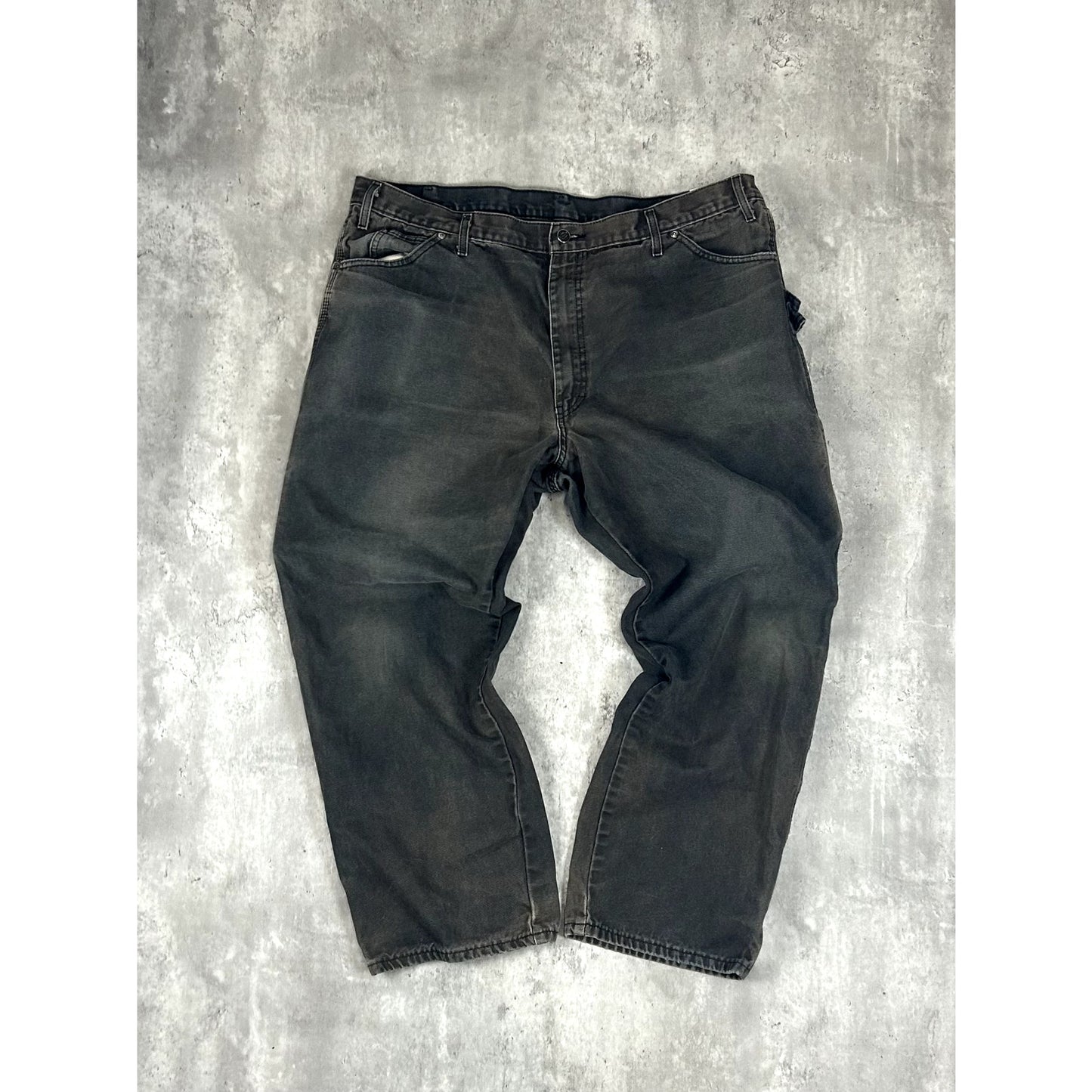 Dickies Canvas Workwear Carpenter Pants Size 42 Gray