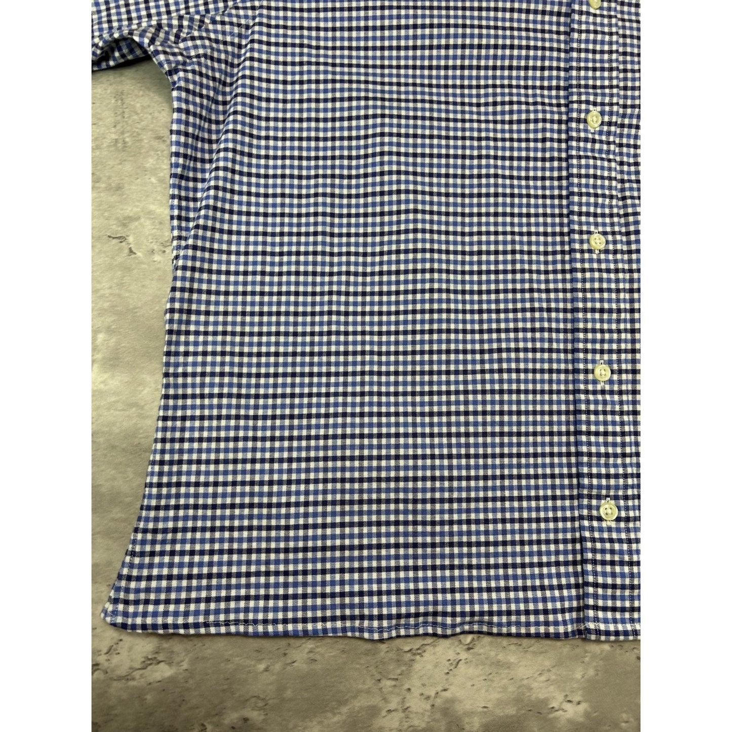 Vintage Polo Ralph Lauren Plaid Print Reworked Cropped Button Up Shirt Sz XL