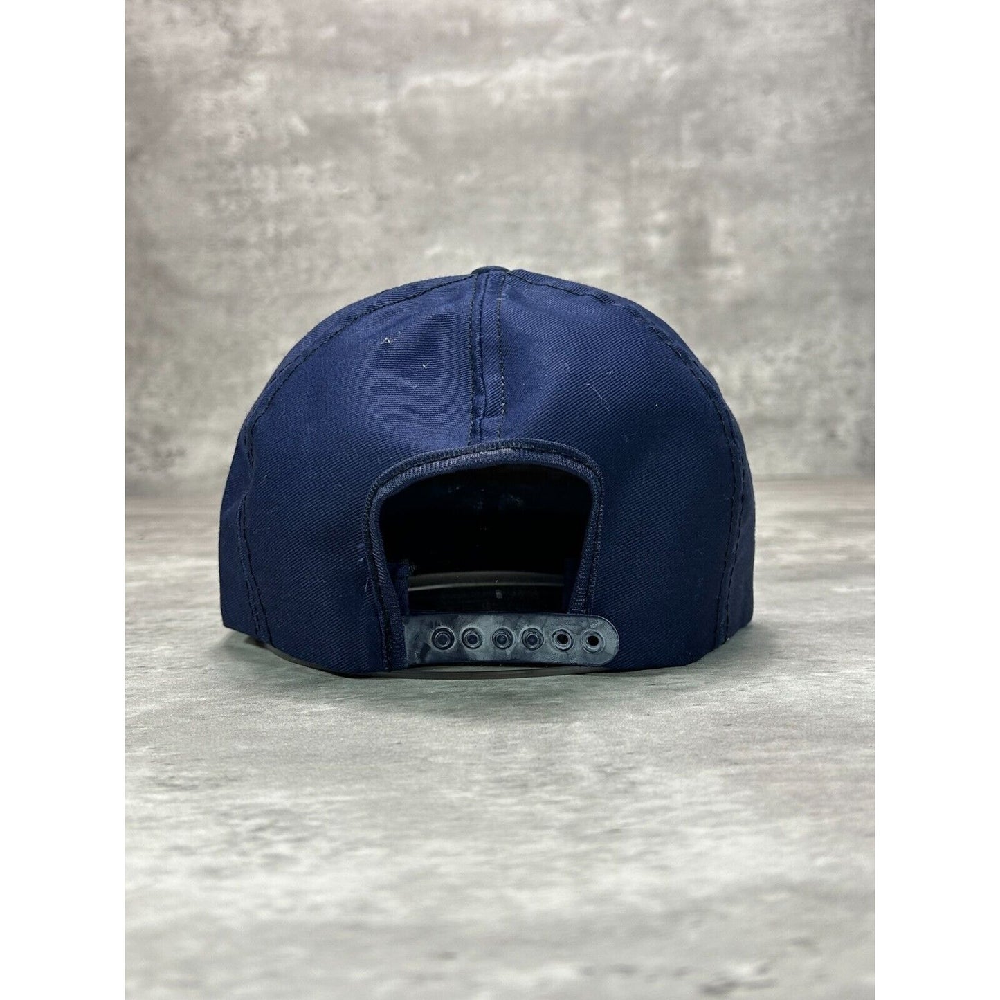 Vintage 90s Komatsu Embroidered Logo Snapback Hat OSFA Blue