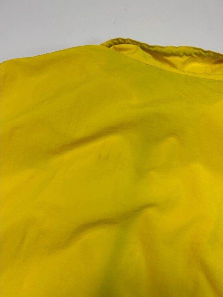 Vintage 90s Polo Sport Embroidered Nylon Windbreaker Jacket Size Medium Yellow