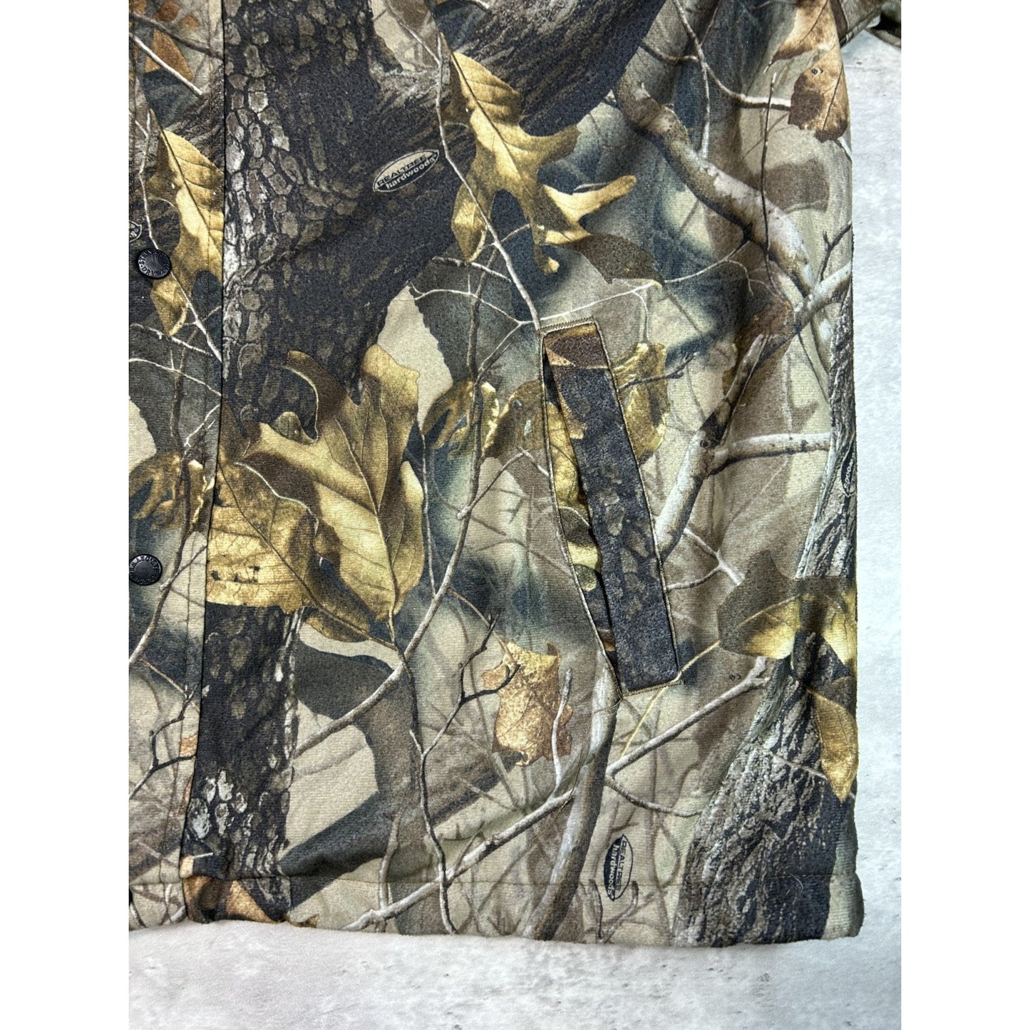 Vintage 90s Stearns Dry Wear Advantage Tree Camo Hunting Bomber Jacket Size XL