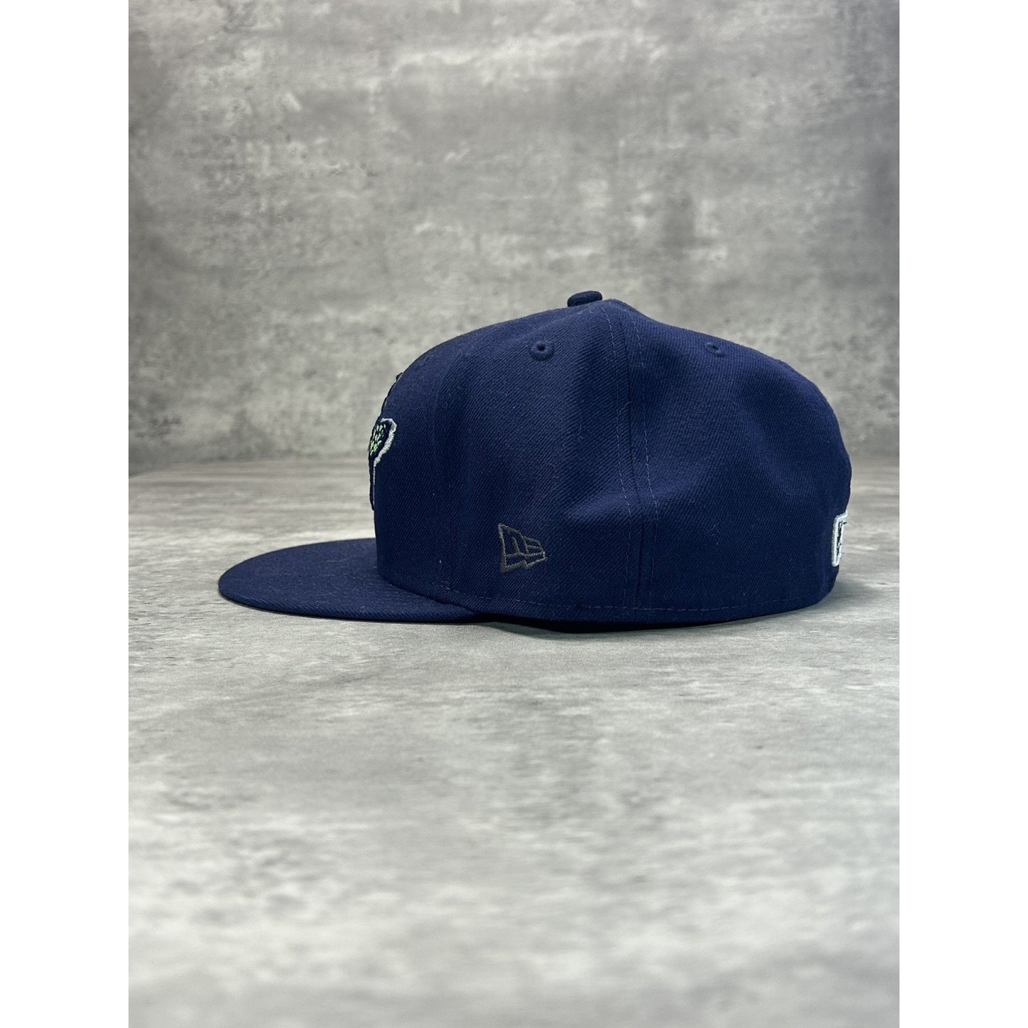 Stockton Ports MiLB Embroidered Logo Baseball Fitted Hat OSFA 7 1/2 Navy Blue