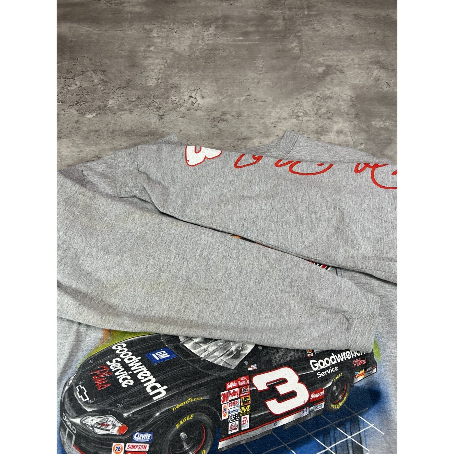 Vintage Dale Earnhardt #3 Nascar Big Graphic Long Sleeve T-Shirt Size Medium