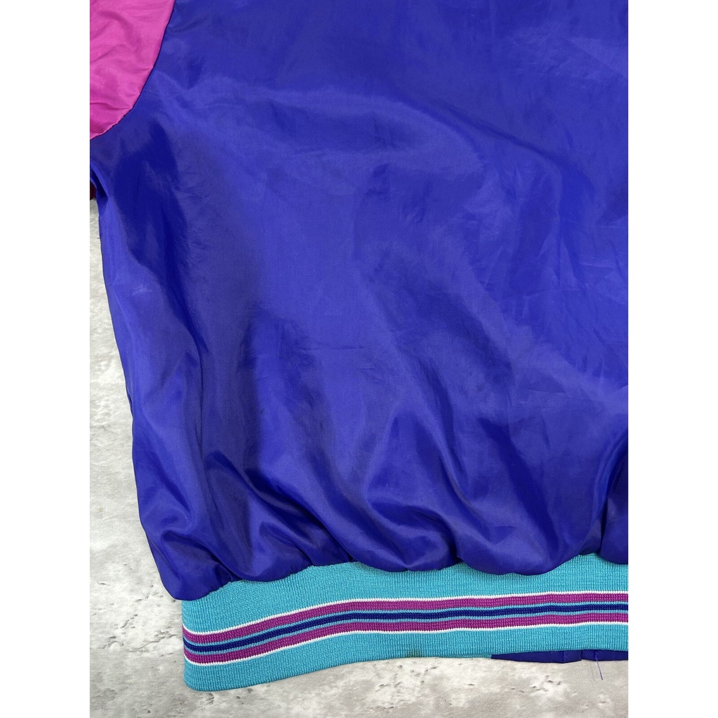 Vintage 1980s McDonalds Embroidered Logo Nylon Bomber Jacket Size XL