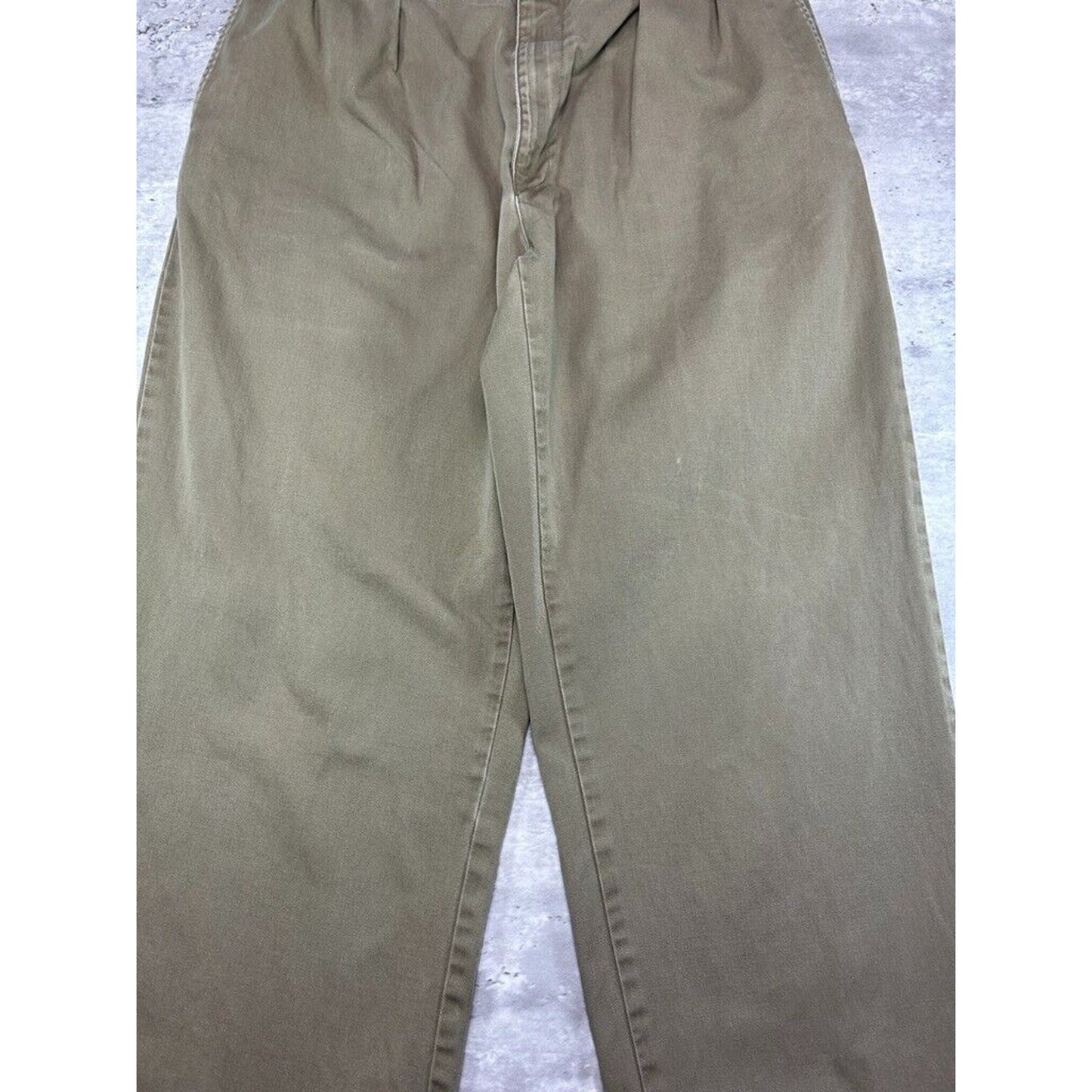 Vintage 90s Polo Ralph Lauren Chino Style Darted Trouser Pants Size 34 Beige