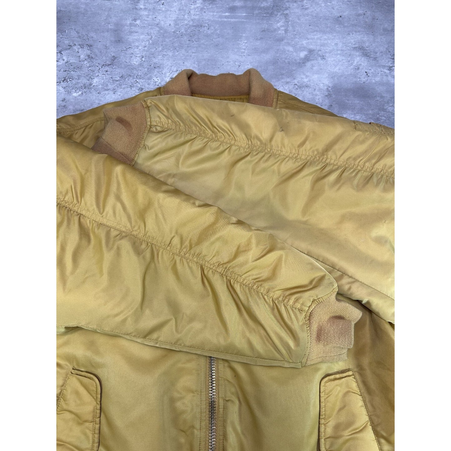 Vintage Y2K Southpole Nylon Full Zip Bomber Jacket Size XL Yellow