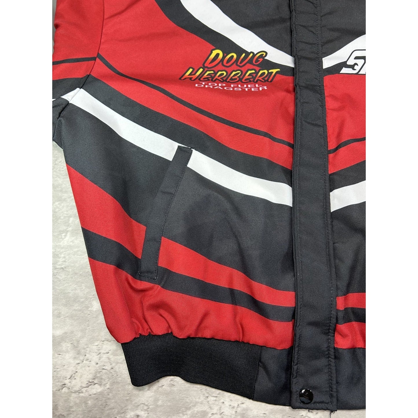Vintage 90s Doug Herbert Snap On Racing All Over Print Full Zip Jacket Size XL