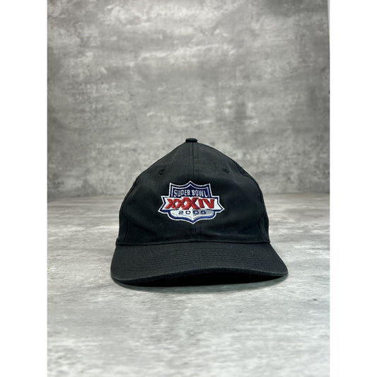 Vintage 2000 NFL Super Bowl Embroidered Logo Starter Snapback Hat OSFA Black