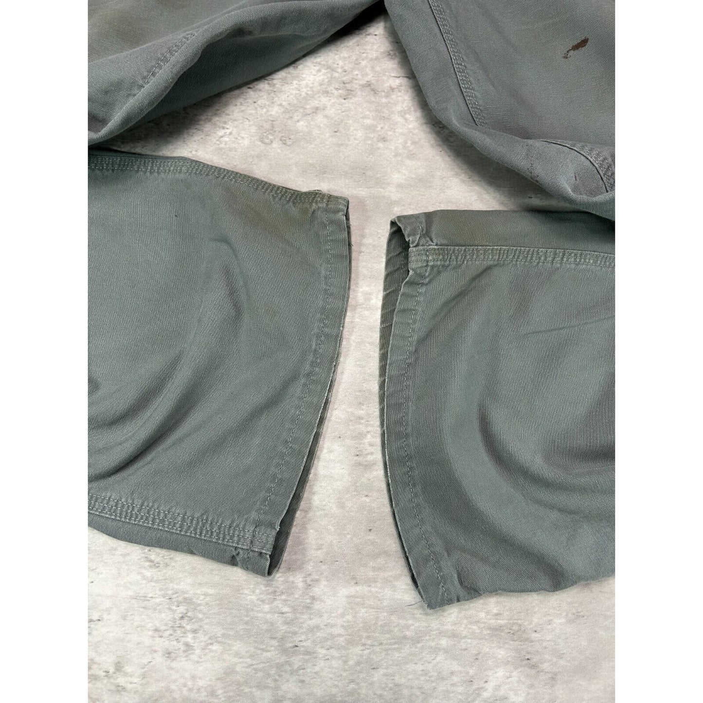 Carhartt Dungaree Fit Canvas Workwear Carpenter Pants Size 39 Gray