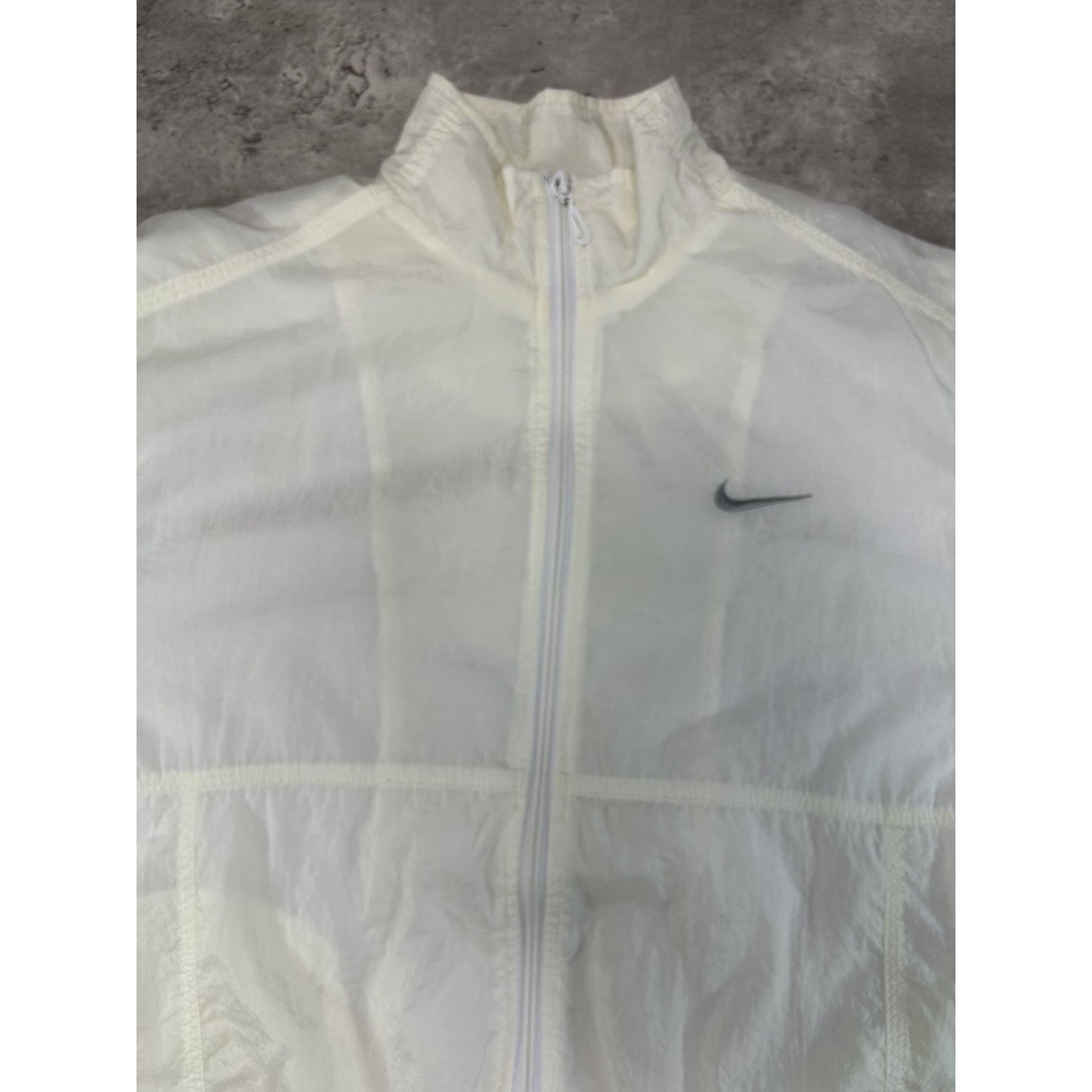 Vintage 90s Nike Embroidered Swoosh Nylon Full Zip Windbreaker Jacket YOUTH S