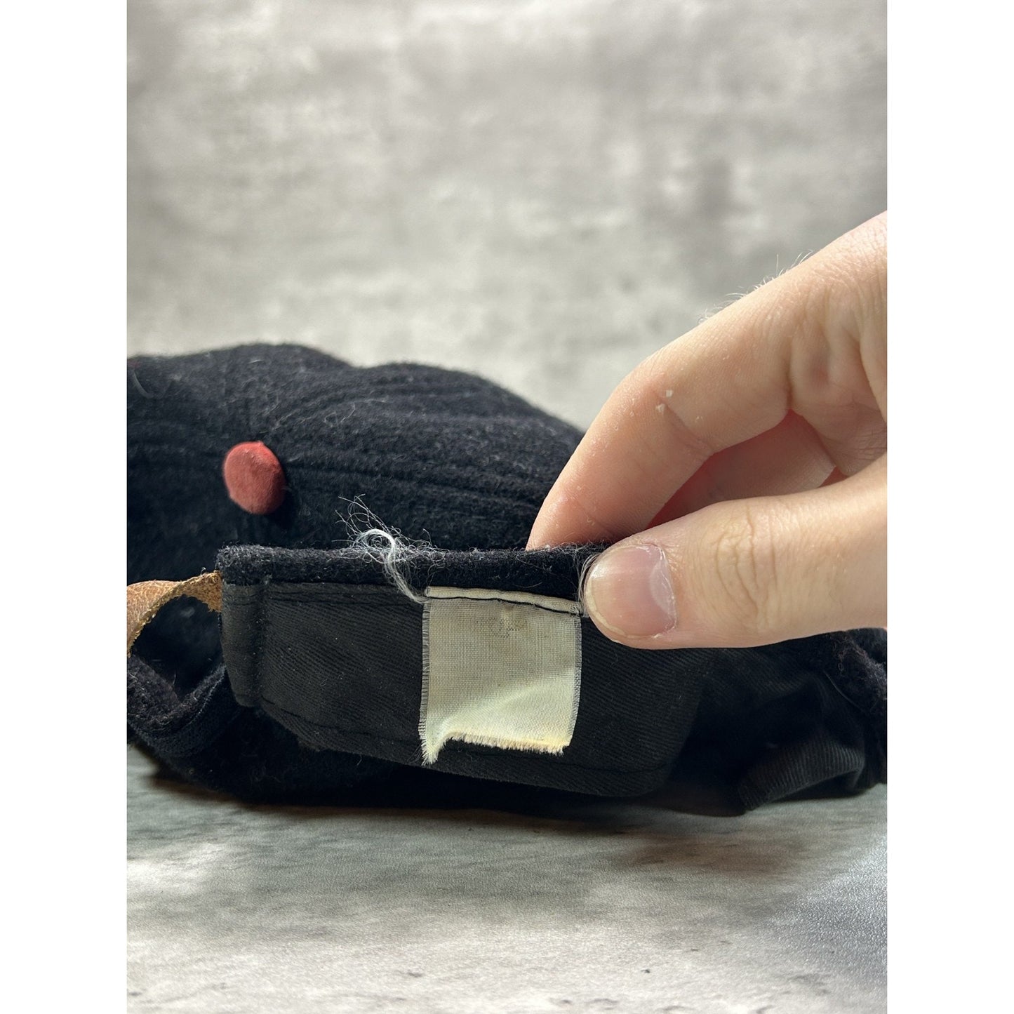Vintage 90s Smirnoff Vodka Embroidered Spellout Strapback Hat OSFA Black