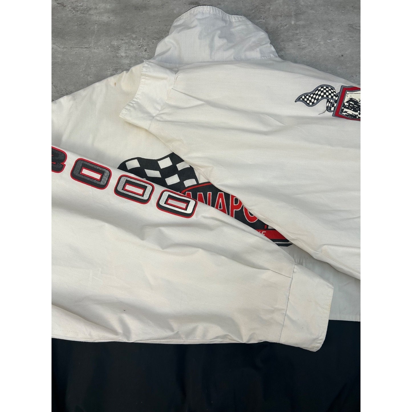 Vintage 2000 Nascar Indianapolis Graphic Logo 1/2 Windbreaker Jacket Size Large