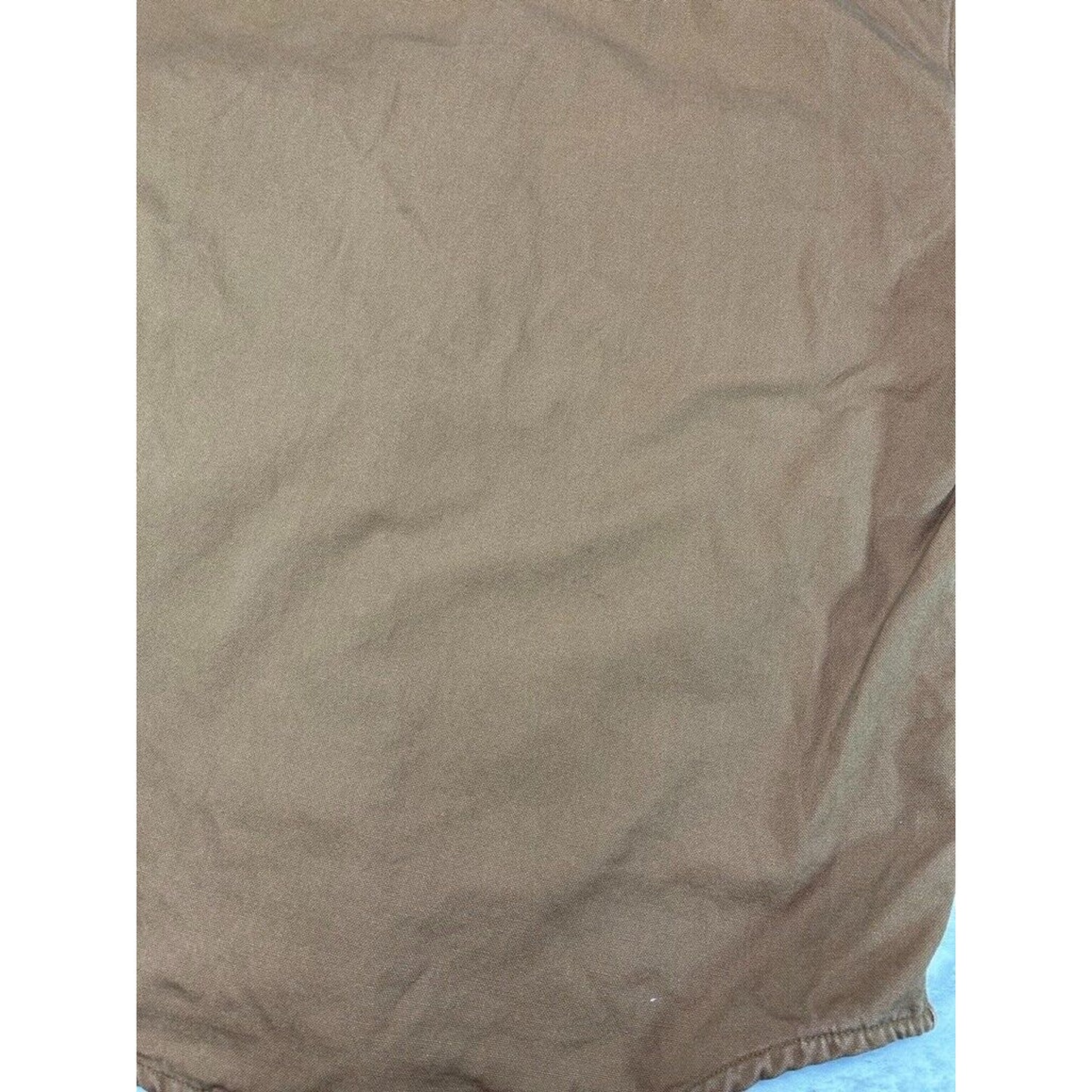 Vintage Carhartt Plaid Lined Canvas Workwear Button Up Shirt Size Medium Brown