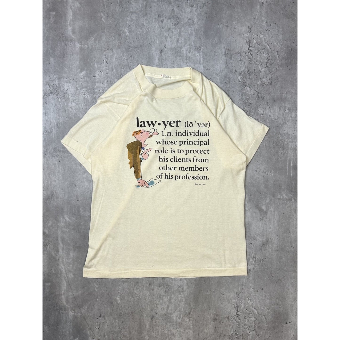 Vintage 80s/90s Lawyer Definition Comedy Slogan Graphic T-Shirt Size Large