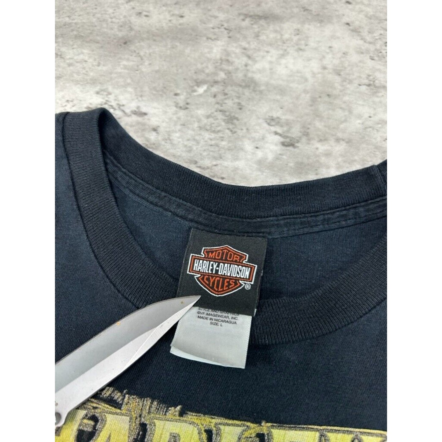 Harley Davidson Motorcycles Scott Jacobs Graphic T-Shirt Size Large Black