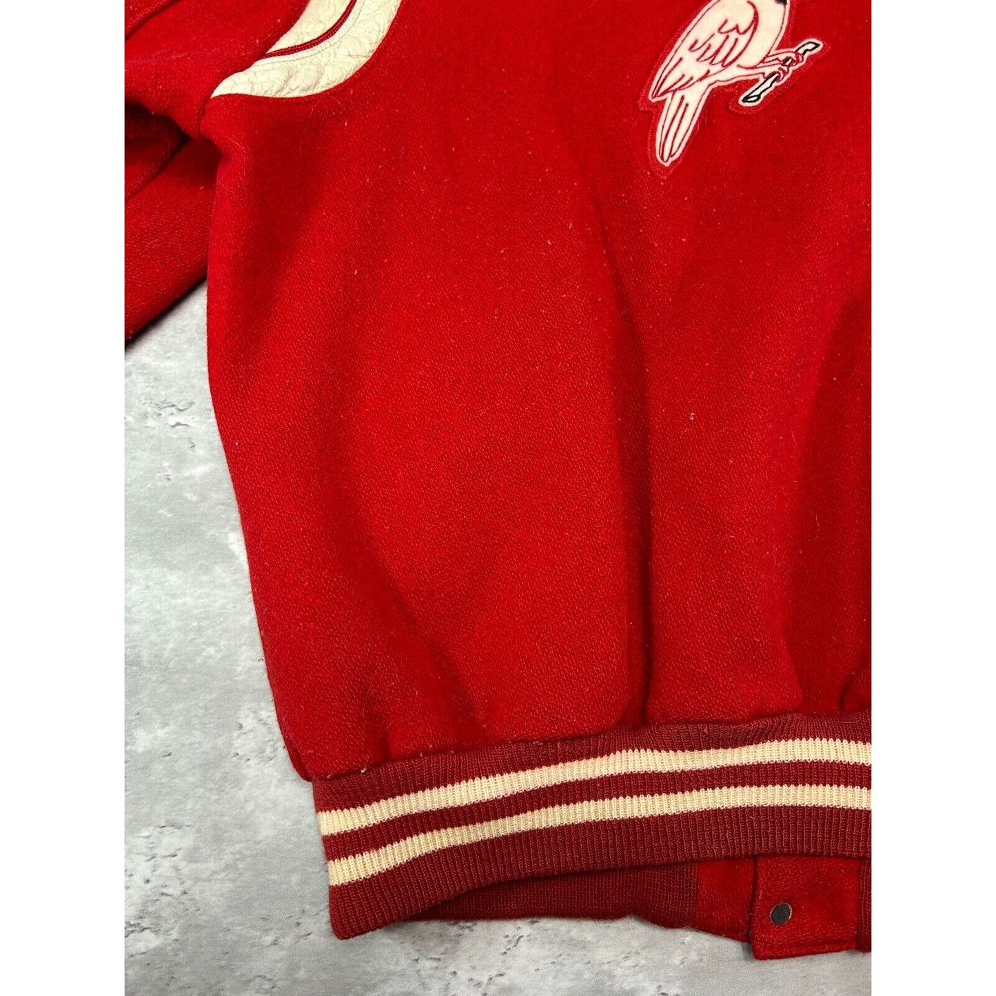 Vintage 1972 New Bremen Embroidered Collegiate Varsity Bomber Jacket Size Large