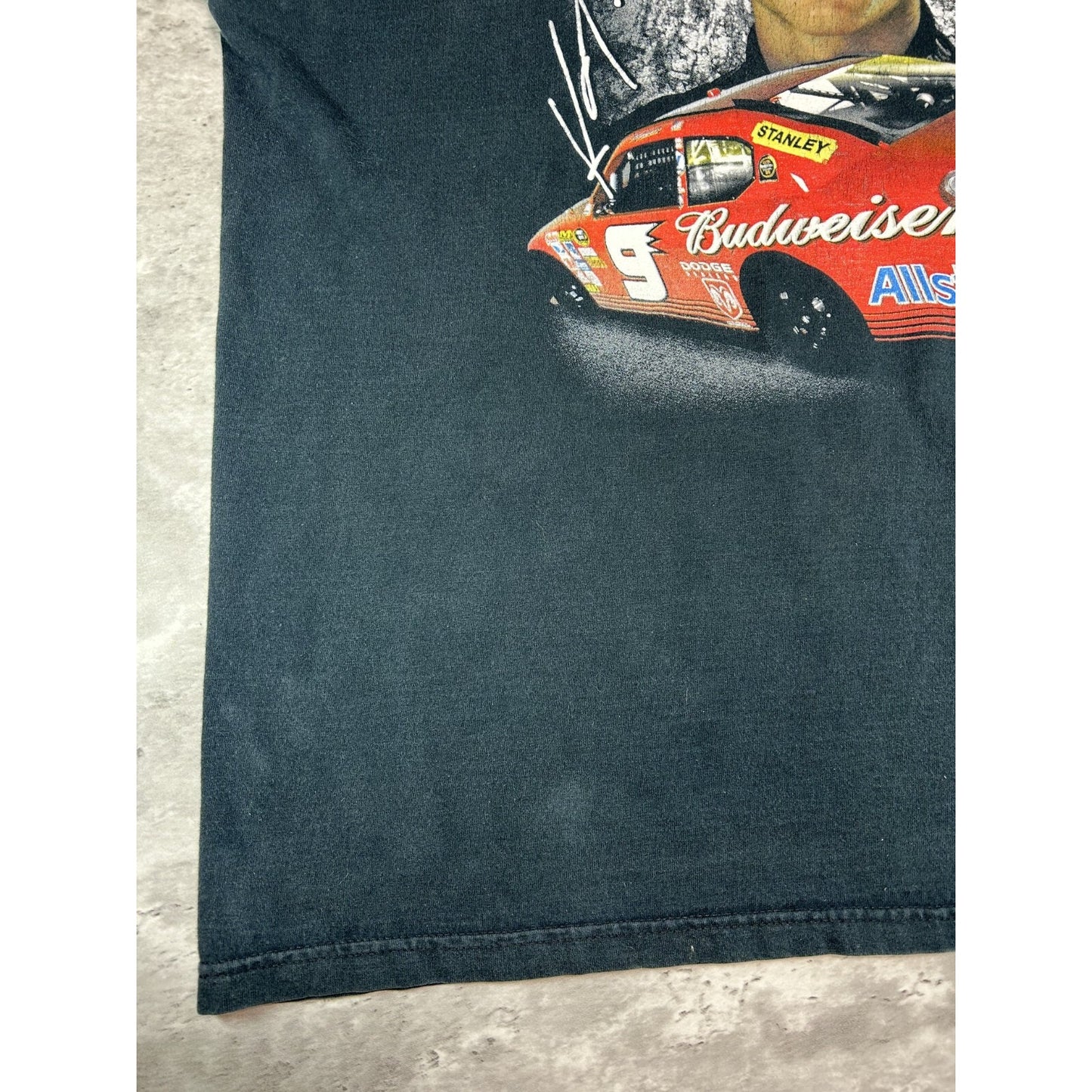 Kasey Kahne #9 Nascar Budweiser Portrait Graphic T-Shirt Size 2XL Black