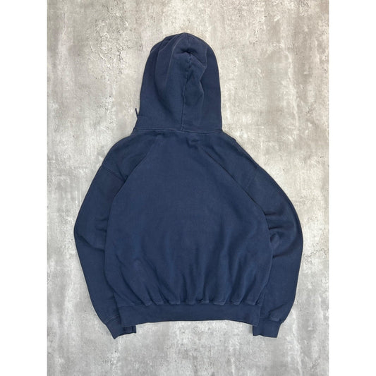 Vintage Illinois Fighting Illinis NCAA Graphic Spellout Hooded Sweatshirt Large