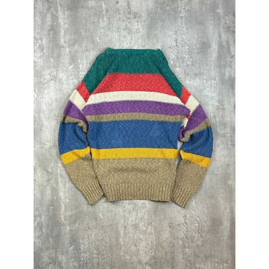 Vintage 90s Leo Chevalier Sport Striped Pullover Knit Sweater Size XL