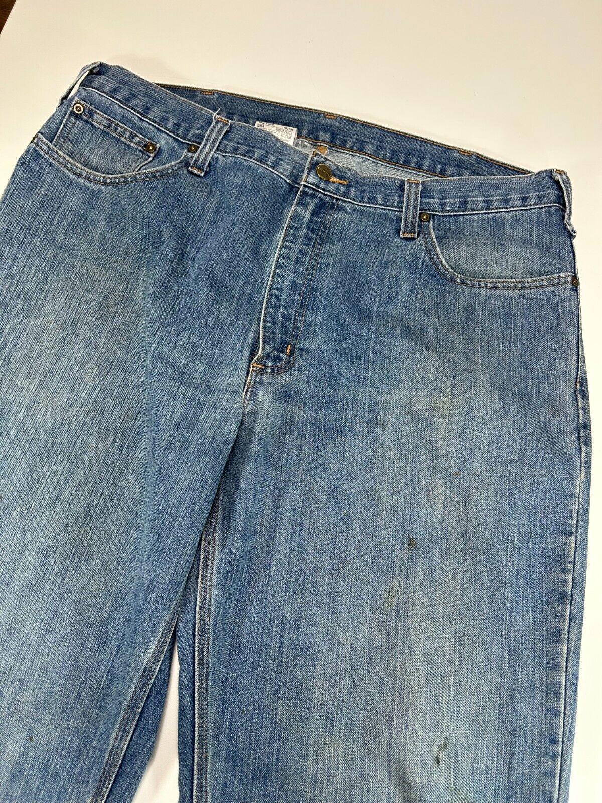 Carhartt Relaxed Fit Medium Wash Denim Workwear Pants Size 39W