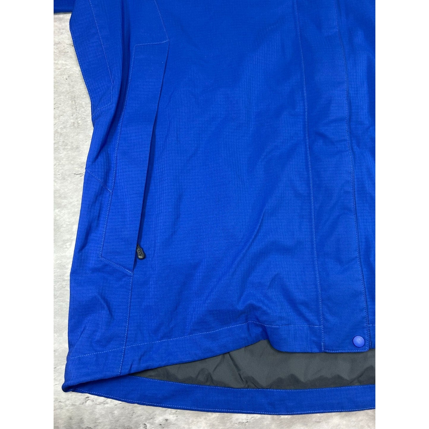 Vintage 90s Womens Patagonia Nylon Full Zip Hooded Hiking Jacket Size XL Blue